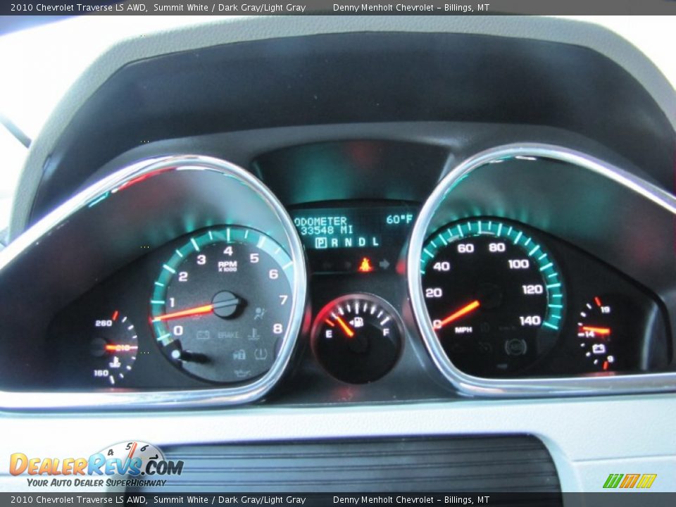 2010 Chevrolet Traverse LS AWD Summit White / Dark Gray/Light Gray Photo #16