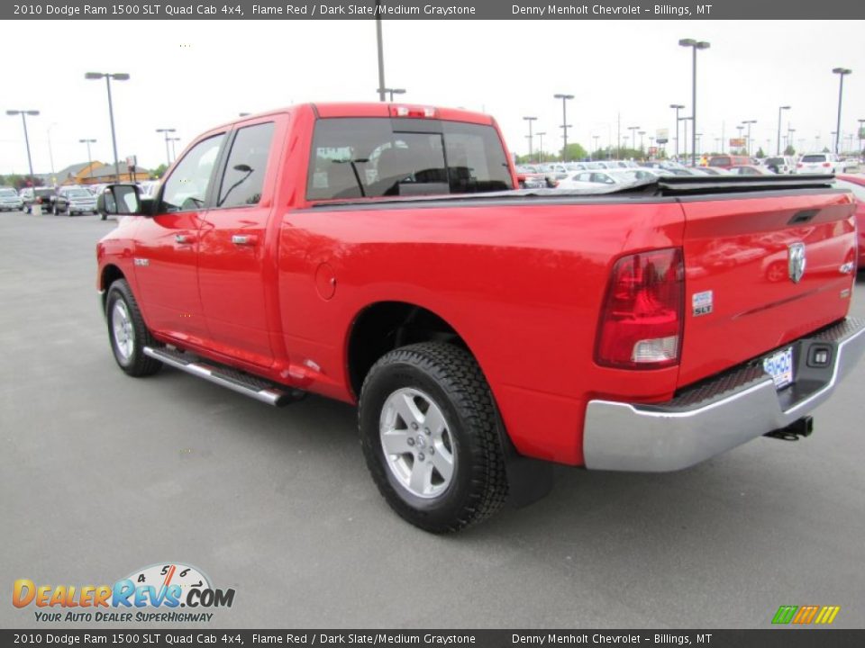 2010 Dodge Ram 1500 SLT Quad Cab 4x4 Flame Red / Dark Slate/Medium Graystone Photo #3