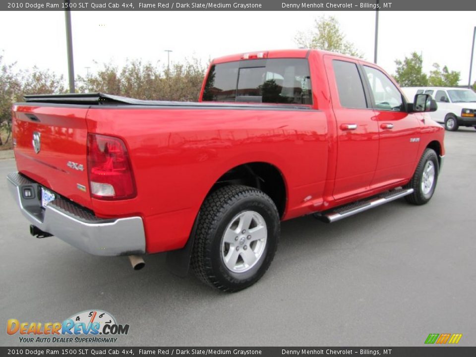 2010 Dodge Ram 1500 SLT Quad Cab 4x4 Flame Red / Dark Slate/Medium Graystone Photo #5