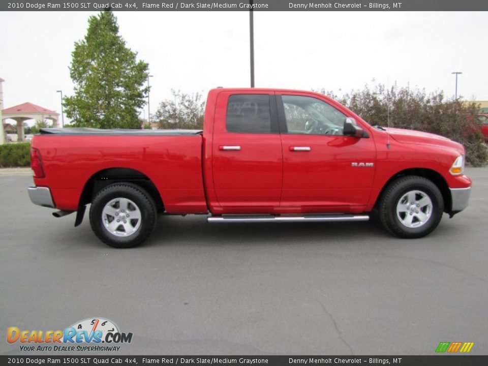 2010 Dodge Ram 1500 SLT Quad Cab 4x4 Flame Red / Dark Slate/Medium Graystone Photo #6