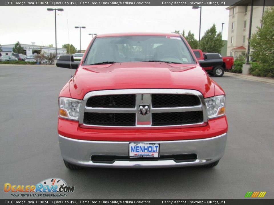 2010 Dodge Ram 1500 SLT Quad Cab 4x4 Flame Red / Dark Slate/Medium Graystone Photo #8