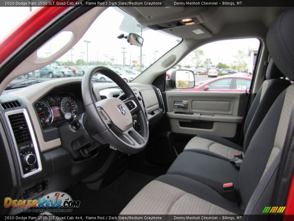 2010 Dodge Ram 1500 SLT Quad Cab 4x4 Flame Red / Dark Slate/Medium Graystone Photo #13