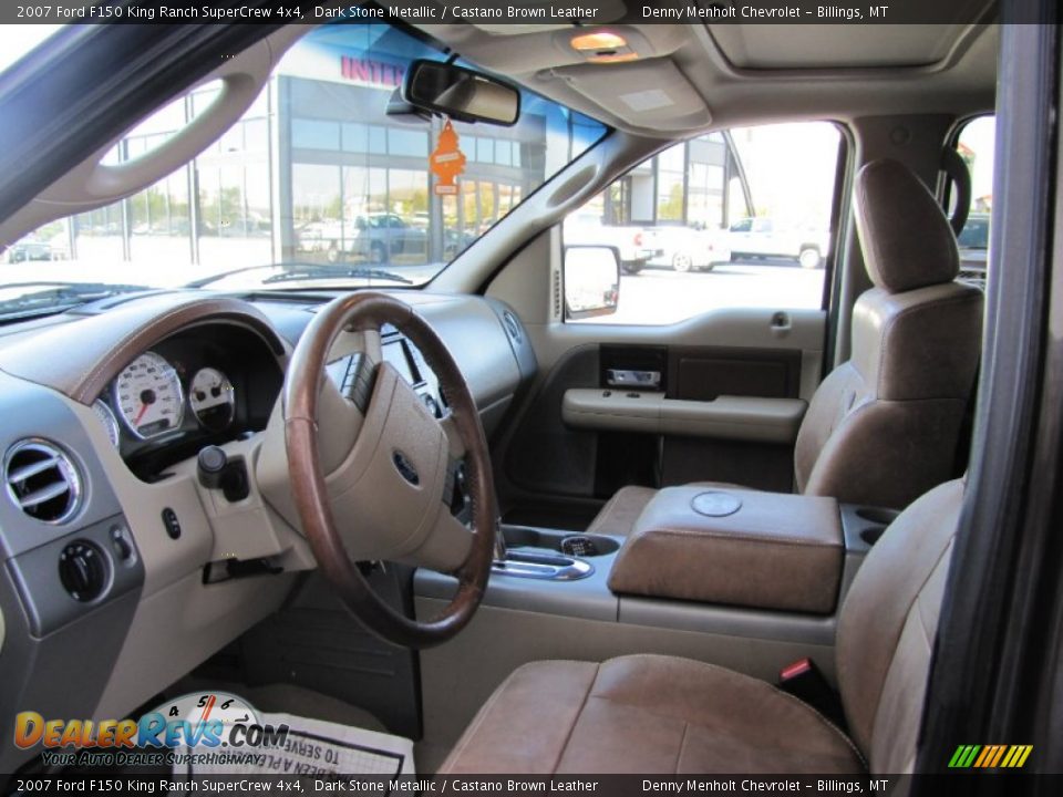 Castano Brown Leather Interior - 2007 Ford F150 King Ranch SuperCrew 4x4 Photo #14