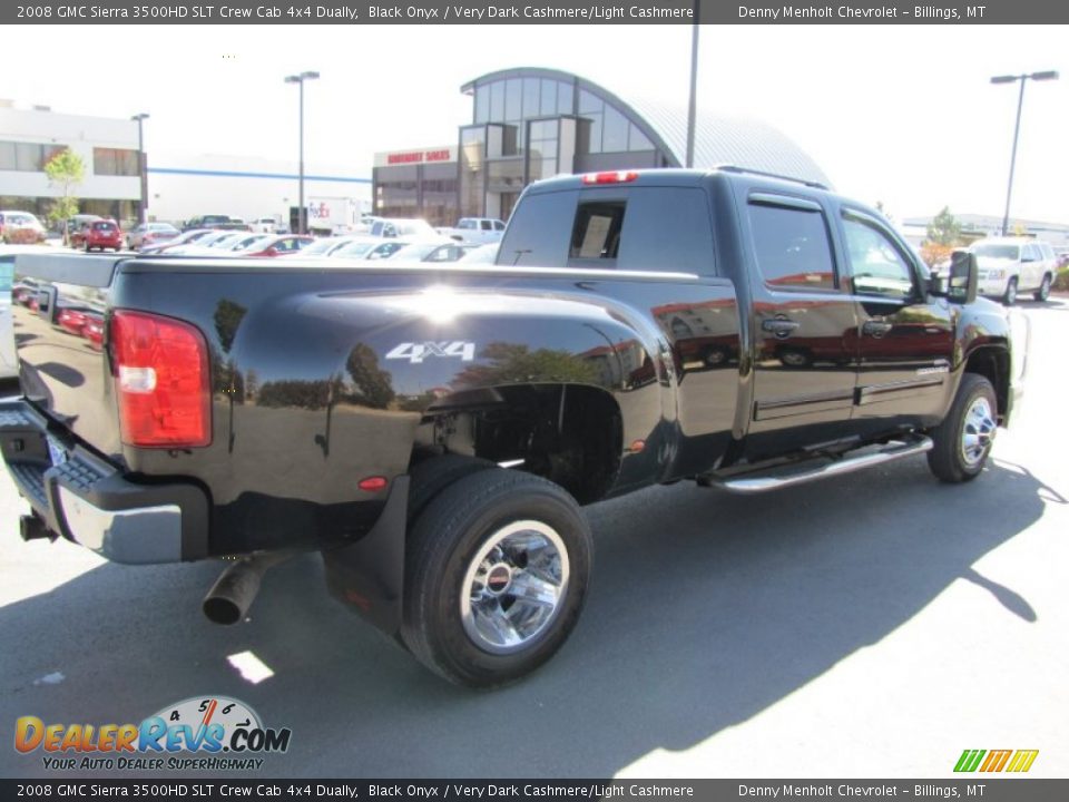 2008 GMC Sierra 3500HD SLT Crew Cab 4x4 Dually Black Onyx / Very Dark Cashmere/Light Cashmere Photo #6