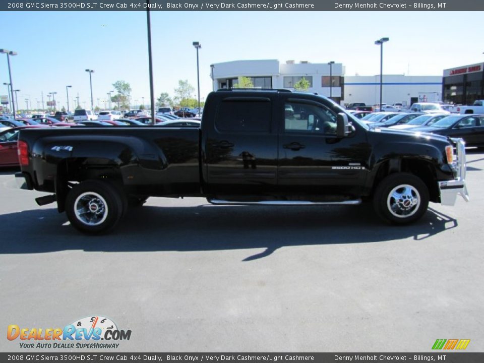 2008 GMC Sierra 3500HD SLT Crew Cab 4x4 Dually Black Onyx / Very Dark Cashmere/Light Cashmere Photo #7