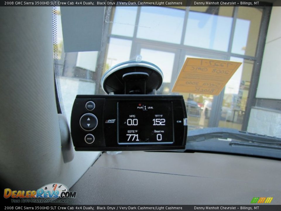 2008 GMC Sierra 3500HD SLT Crew Cab 4x4 Dually Black Onyx / Very Dark Cashmere/Light Cashmere Photo #16