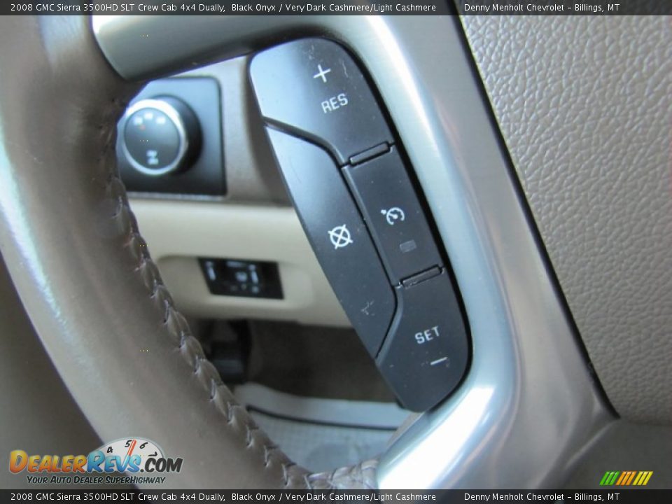 2008 GMC Sierra 3500HD SLT Crew Cab 4x4 Dually Black Onyx / Very Dark Cashmere/Light Cashmere Photo #17
