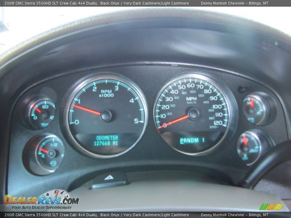 2008 GMC Sierra 3500HD SLT Crew Cab 4x4 Dually Black Onyx / Very Dark Cashmere/Light Cashmere Photo #18