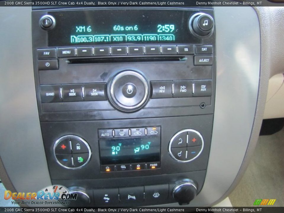 2008 GMC Sierra 3500HD SLT Crew Cab 4x4 Dually Black Onyx / Very Dark Cashmere/Light Cashmere Photo #22