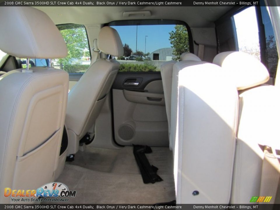 2008 GMC Sierra 3500HD SLT Crew Cab 4x4 Dually Black Onyx / Very Dark Cashmere/Light Cashmere Photo #26