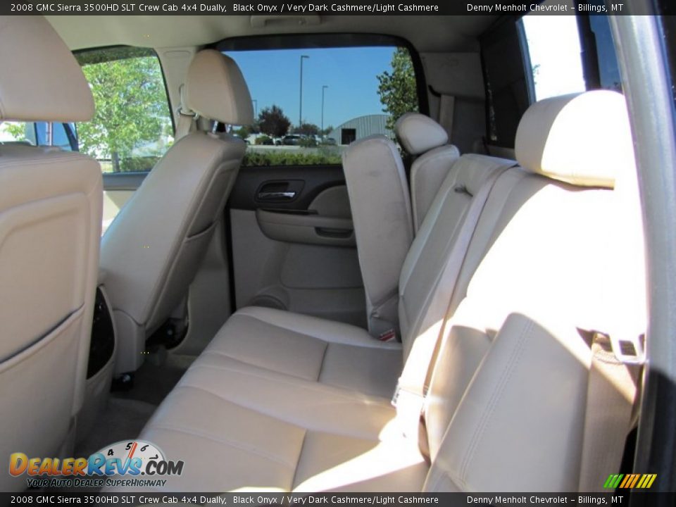 2008 GMC Sierra 3500HD SLT Crew Cab 4x4 Dually Black Onyx / Very Dark Cashmere/Light Cashmere Photo #27