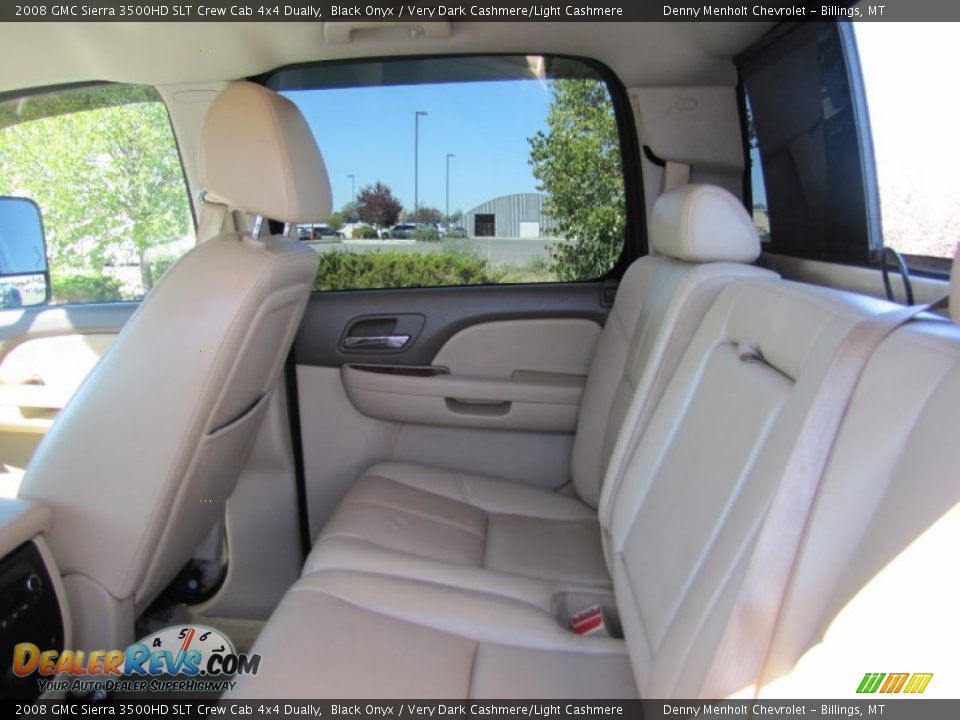 2008 GMC Sierra 3500HD SLT Crew Cab 4x4 Dually Black Onyx / Very Dark Cashmere/Light Cashmere Photo #28