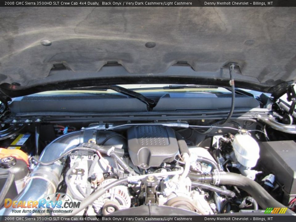 2008 GMC Sierra 3500HD SLT Crew Cab 4x4 Dually Black Onyx / Very Dark Cashmere/Light Cashmere Photo #31