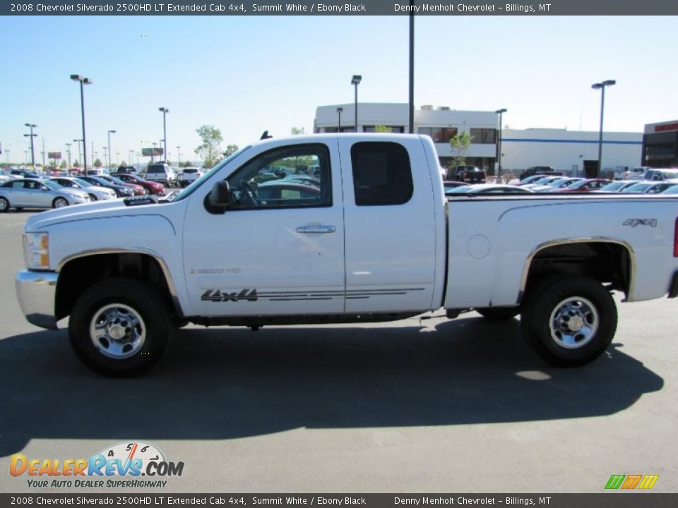 2008 Chevrolet Silverado 2500HD LT Extended Cab 4x4 Summit White / Ebony Black Photo #2