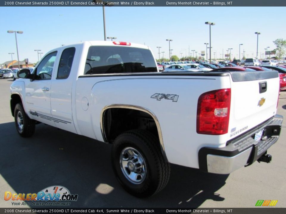 2008 Chevrolet Silverado 2500HD LT Extended Cab 4x4 Summit White / Ebony Black Photo #3