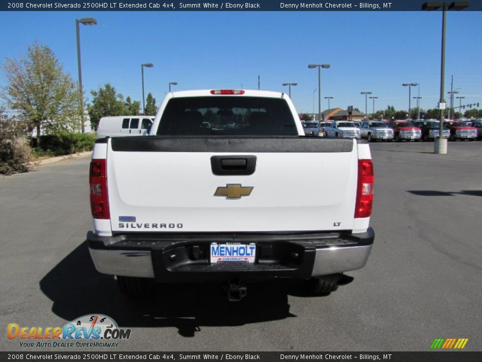2008 Chevrolet Silverado 2500HD LT Extended Cab 4x4 Summit White / Ebony Black Photo #4