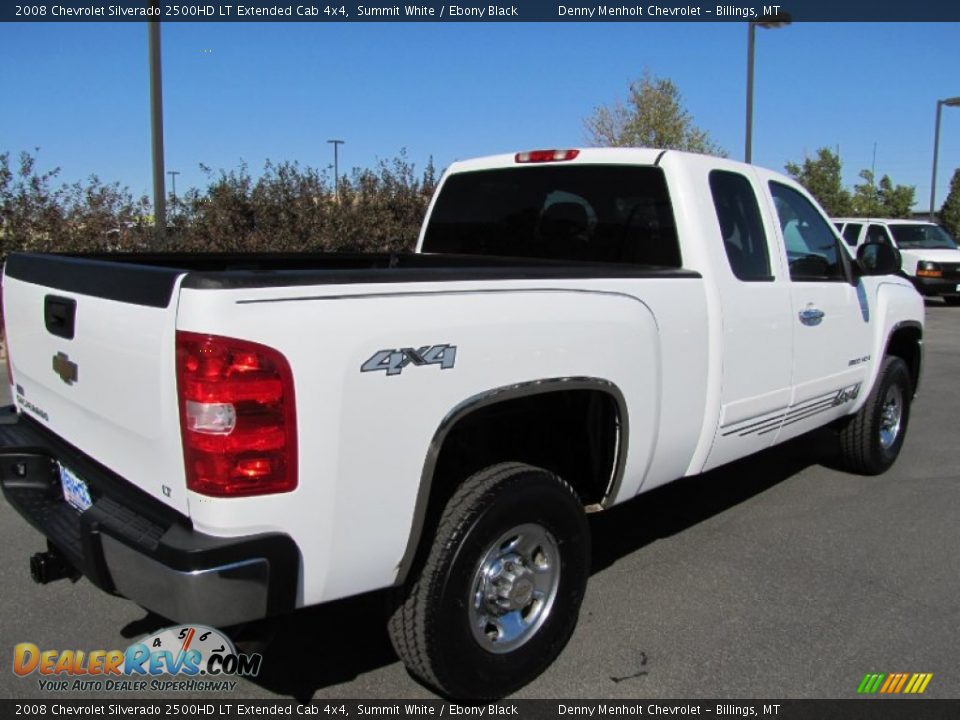2008 Chevrolet Silverado 2500HD LT Extended Cab 4x4 Summit White / Ebony Black Photo #6