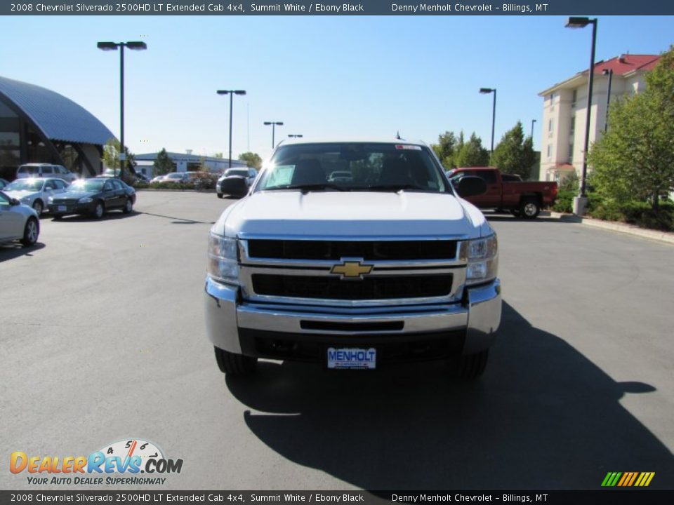 2008 Chevrolet Silverado 2500HD LT Extended Cab 4x4 Summit White / Ebony Black Photo #9