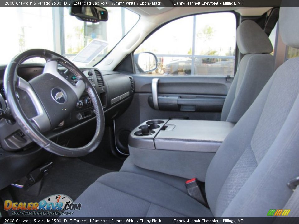 2008 Chevrolet Silverado 2500HD LT Extended Cab 4x4 Summit White / Ebony Black Photo #11