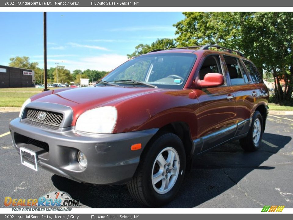 2002 Hyundai Santa Fe LX Merlot / Gray Photo #1