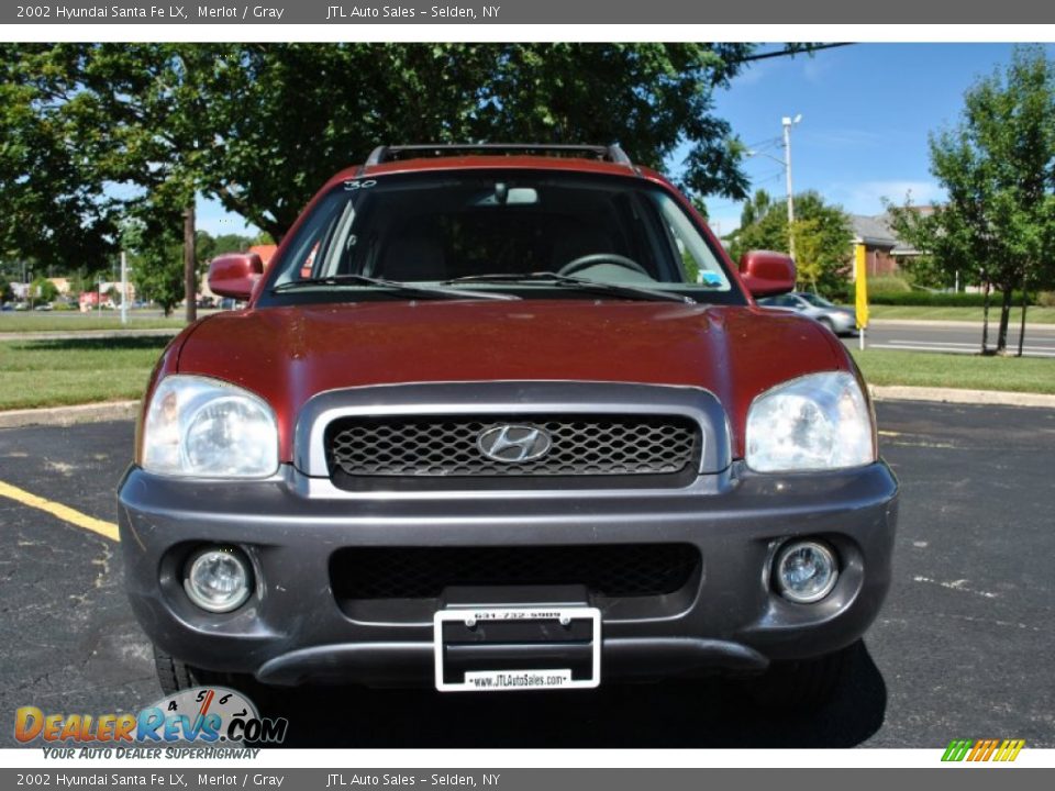 2002 Hyundai Santa Fe LX Merlot / Gray Photo #2