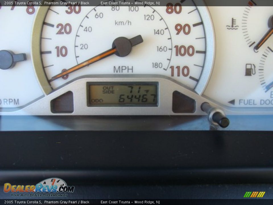 2005 Toyota Corolla S Phantom Gray Pearl / Black Photo #10
