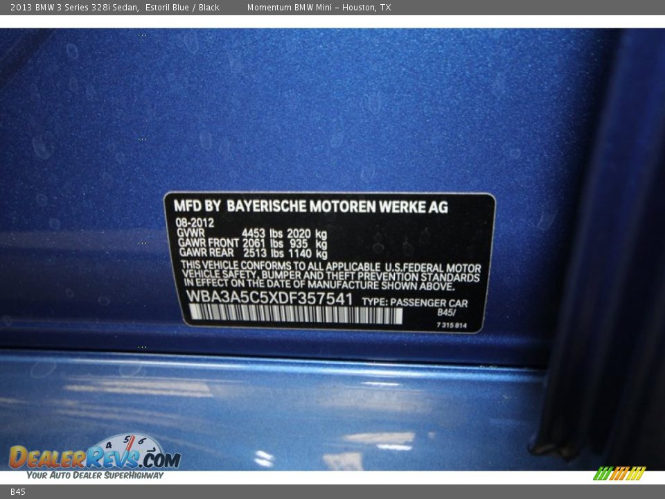 Bmw e36 estoril blue color code #7