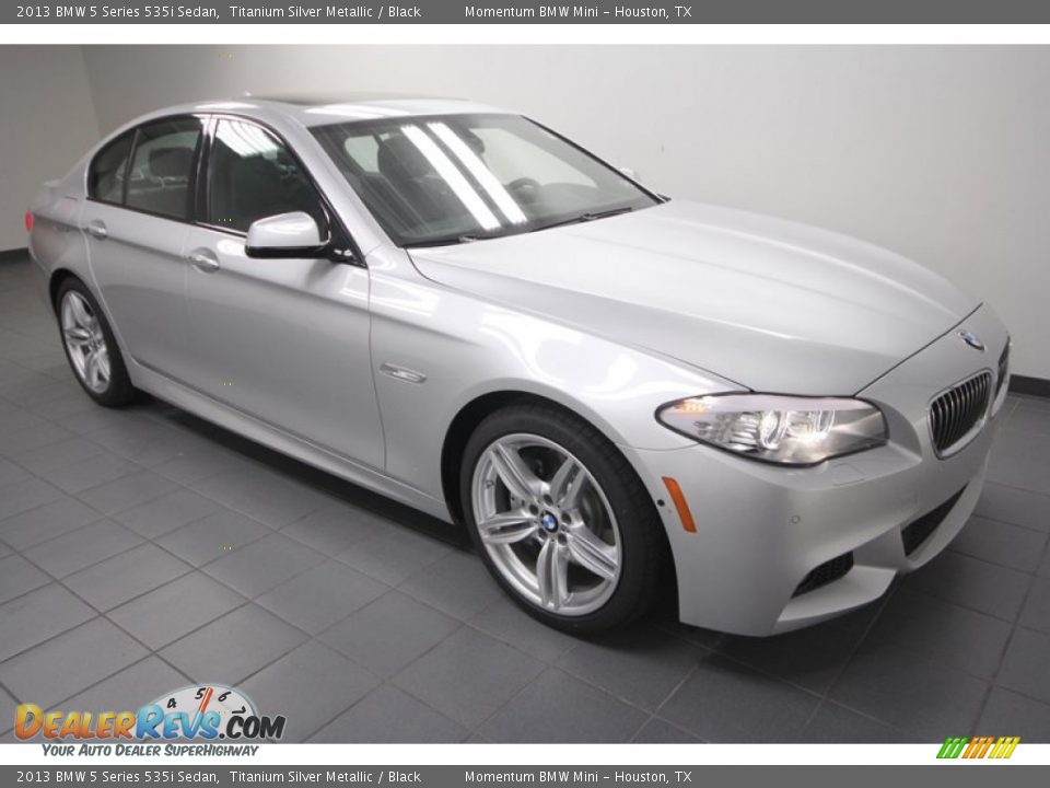 2013 BMW 5 Series 535i Sedan Titanium Silver Metallic / Black Photo #6