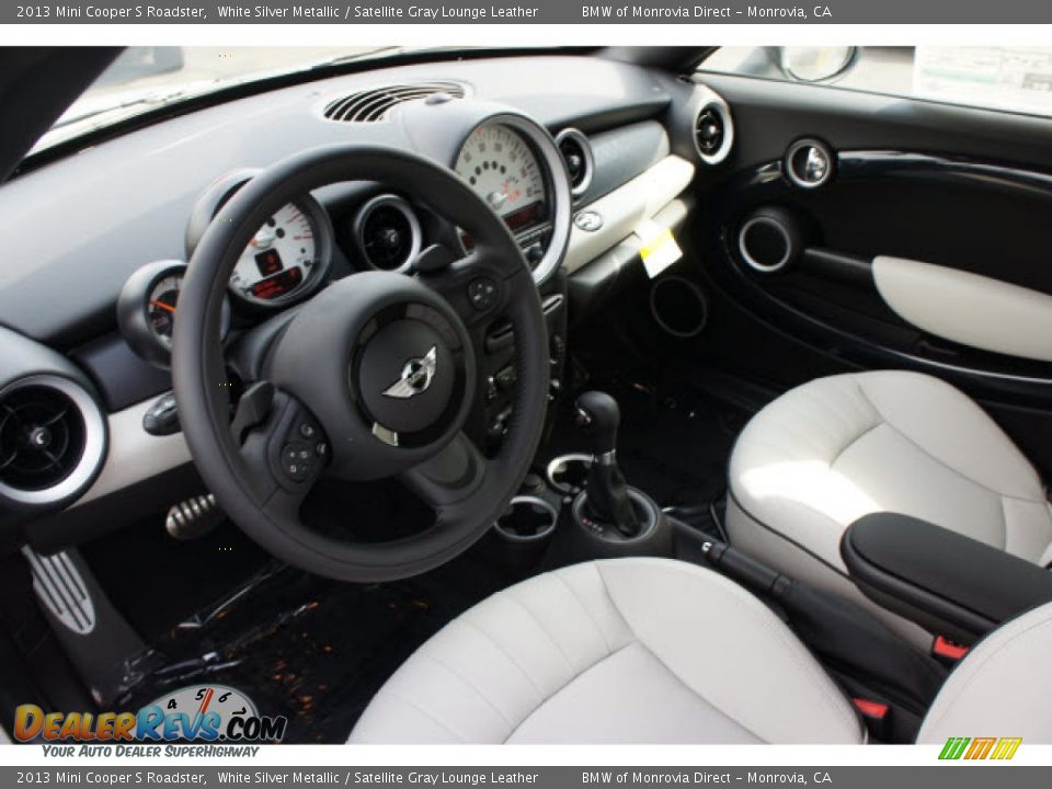 Satellite Gray Lounge Leather Interior 2013 Mini Cooper S