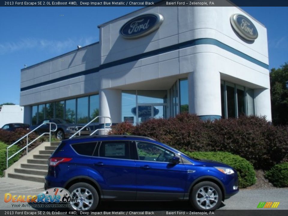 2013 Ford Escape SE 2.0L EcoBoost 4WD Deep Impact Blue Metallic / Charcoal Black Photo #1