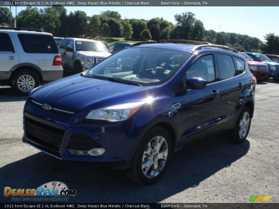 2013 Ford Escape SE 2.0L EcoBoost 4WD Deep Impact Blue Metallic / Charcoal Black Photo #4