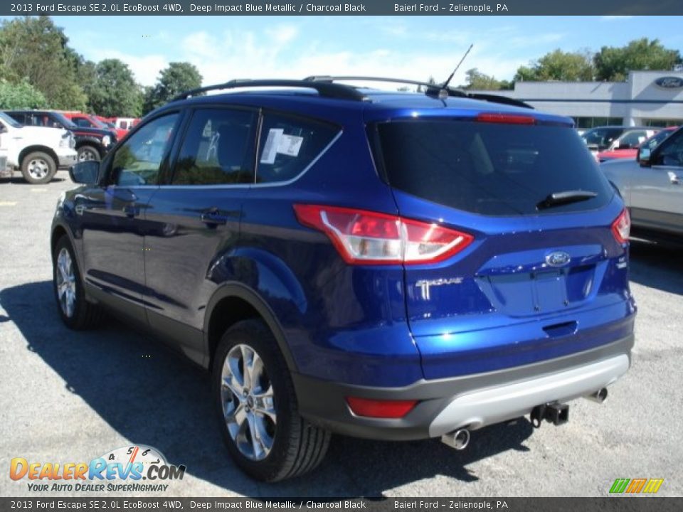 2013 Ford Escape SE 2.0L EcoBoost 4WD Deep Impact Blue Metallic / Charcoal Black Photo #6