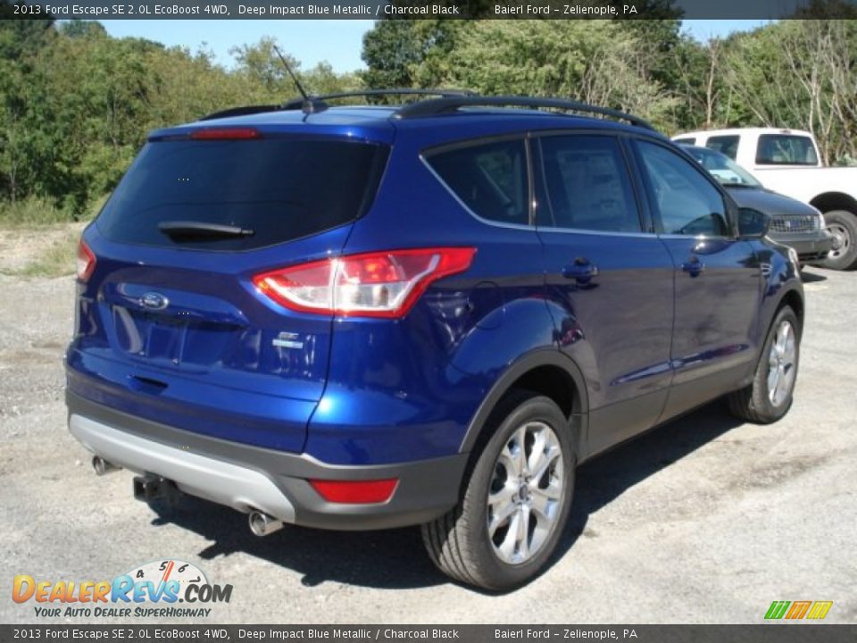 2013 Ford Escape SE 2.0L EcoBoost 4WD Deep Impact Blue Metallic / Charcoal Black Photo #8