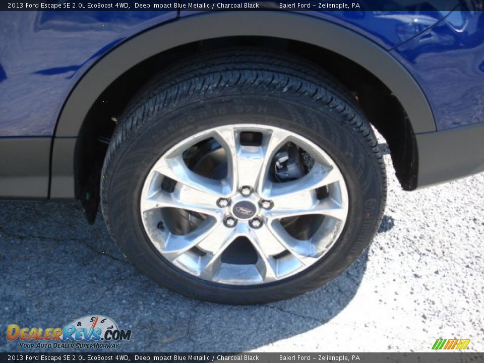 2013 Ford Escape SE 2.0L EcoBoost 4WD Deep Impact Blue Metallic / Charcoal Black Photo #9