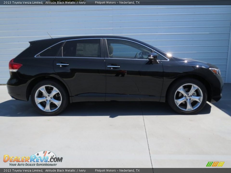 2013 Toyota Venza Limited Attitude Black Metallic / Ivory Photo #2