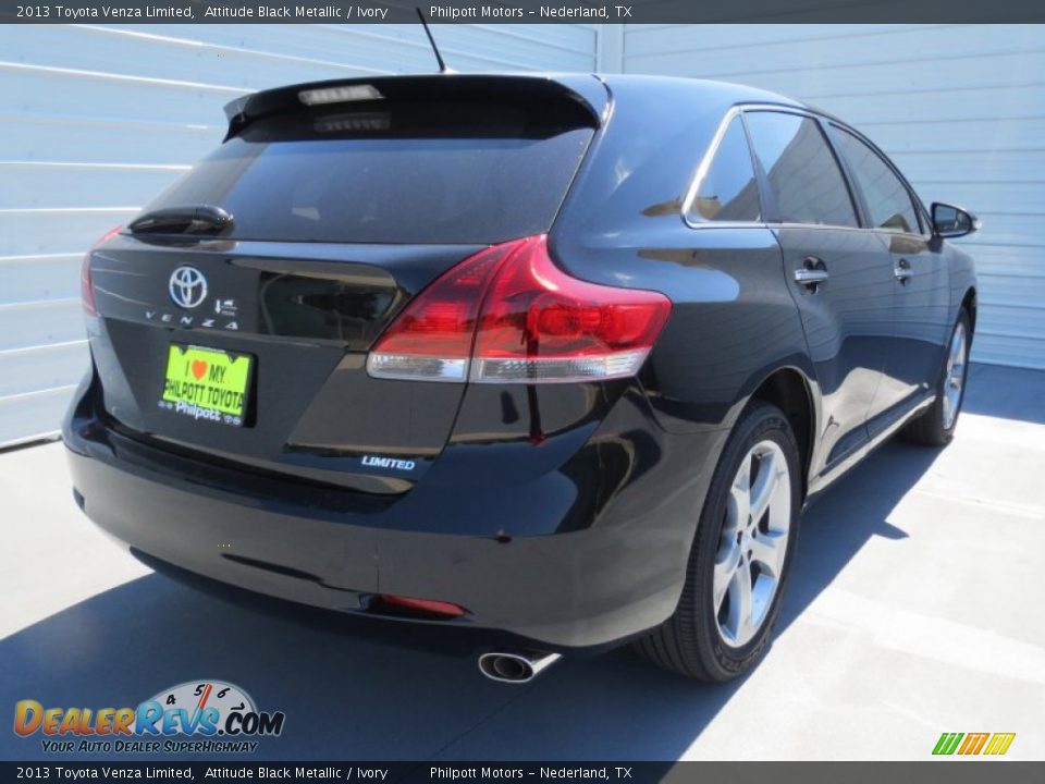 2013 Toyota Venza Limited Attitude Black Metallic / Ivory Photo #3