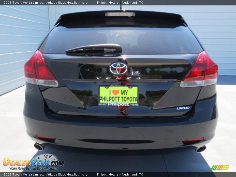 2013 Toyota Venza Limited Attitude Black Metallic / Ivory Photo #4
