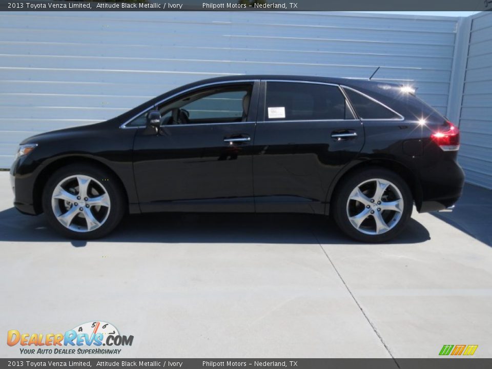 2013 Toyota Venza Limited Attitude Black Metallic / Ivory Photo #5