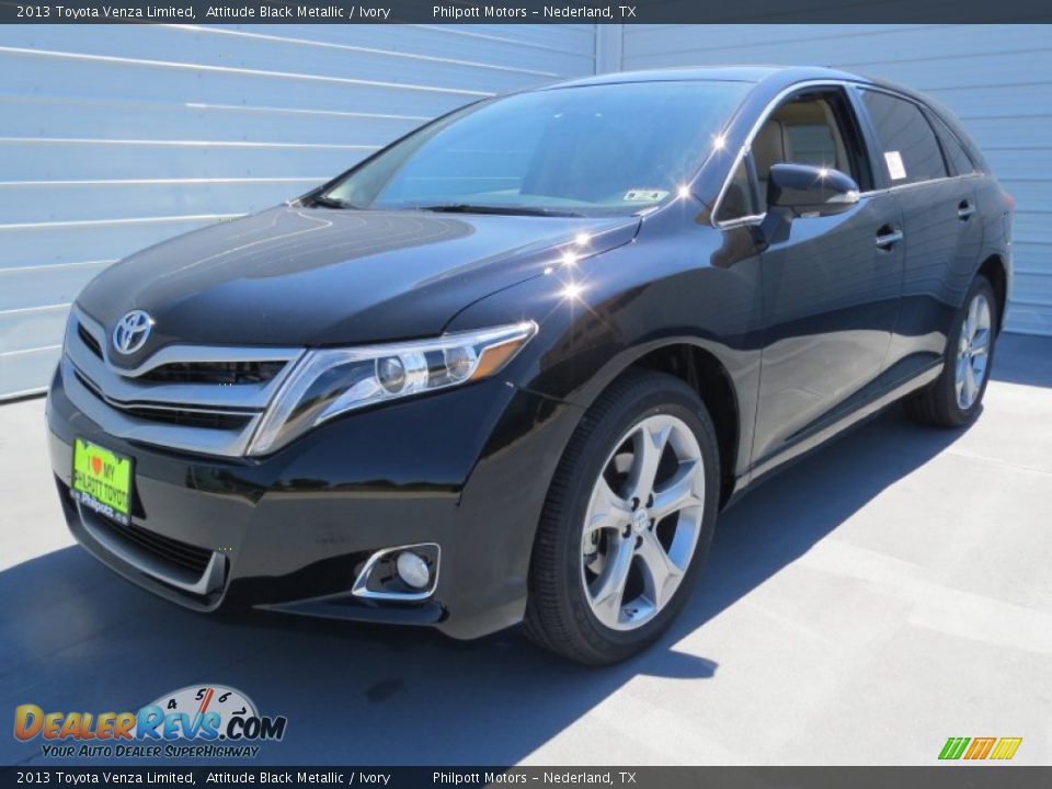 2013 Toyota Venza Limited Attitude Black Metallic / Ivory Photo #6