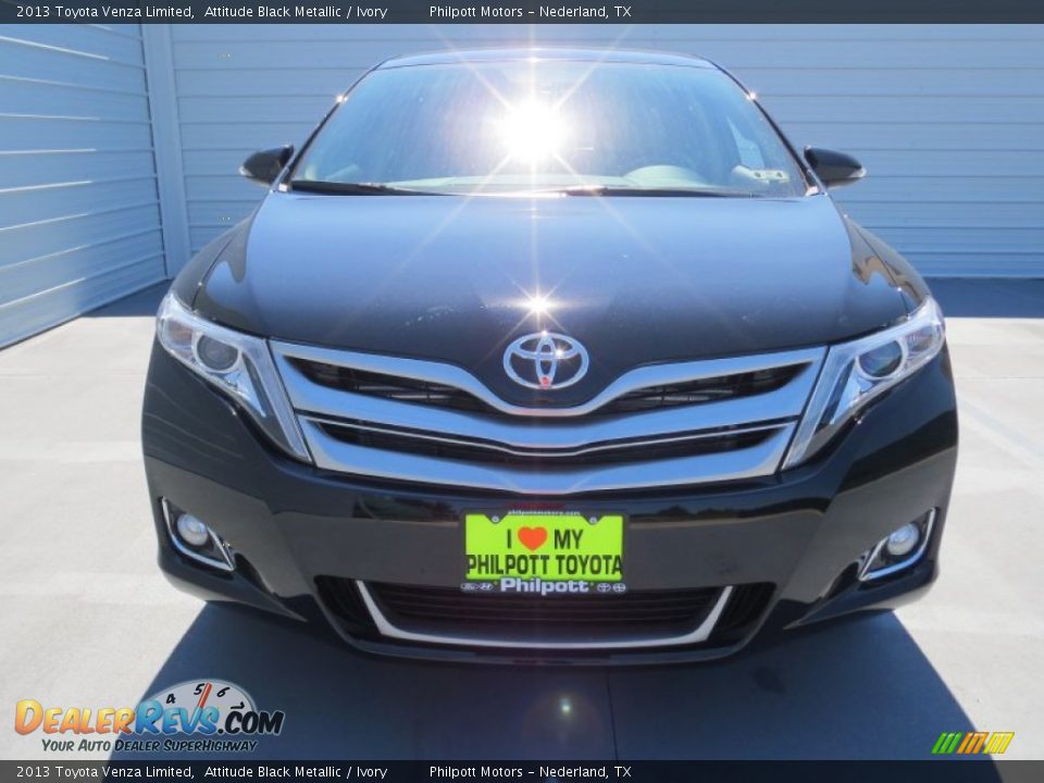 2013 Toyota Venza Limited Attitude Black Metallic / Ivory Photo #7