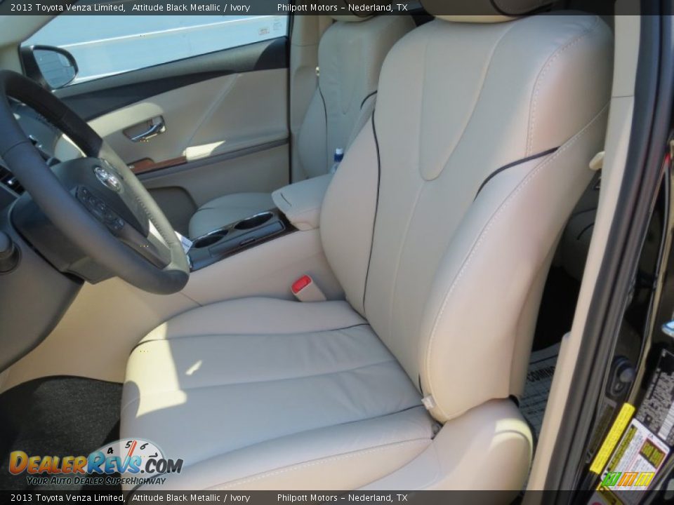2013 Toyota Venza Limited Attitude Black Metallic / Ivory Photo #23