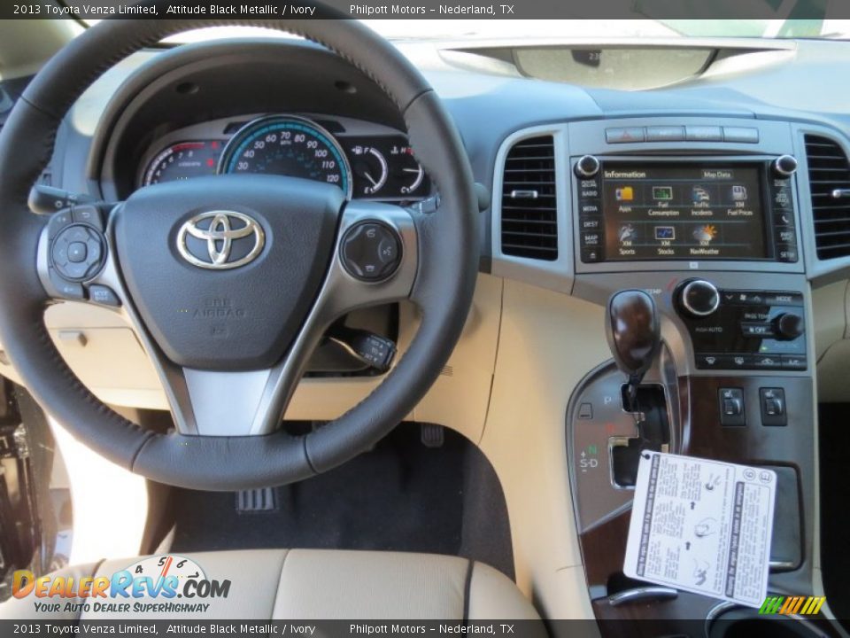 2013 Toyota Venza Limited Attitude Black Metallic / Ivory Photo #26