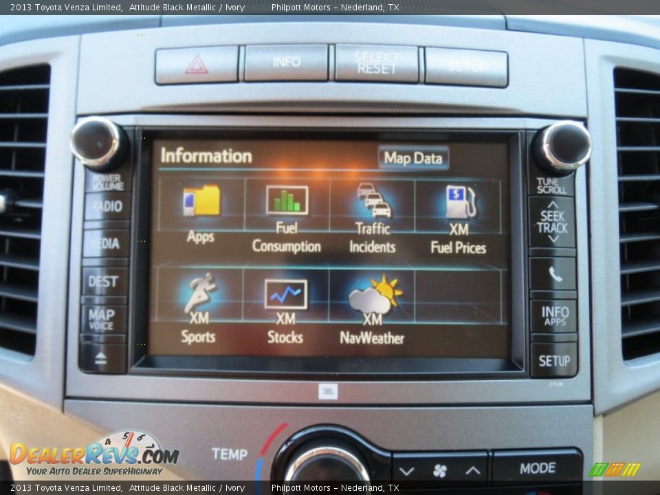 2013 Toyota Venza Limited Attitude Black Metallic / Ivory Photo #29