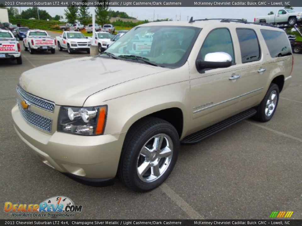 2013 Chevrolet Suburban LTZ 4x4 Champagne Silver Metallic / Light Cashmere/Dark Cashmere Photo #1