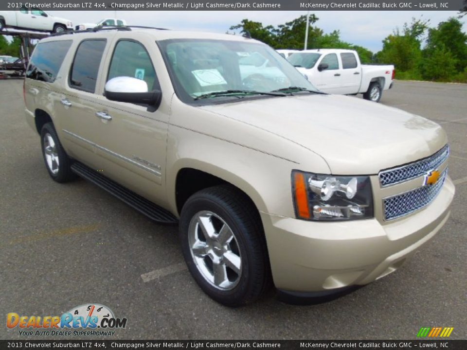 2013 Chevrolet Suburban LTZ 4x4 Champagne Silver Metallic / Light Cashmere/Dark Cashmere Photo #2