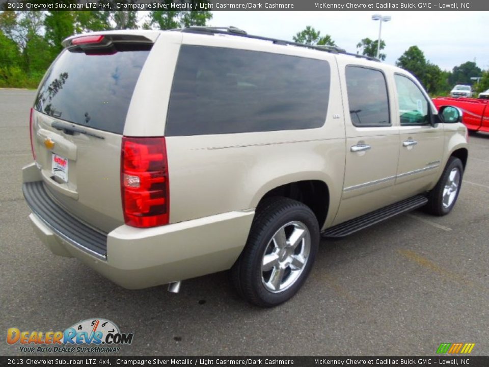 2013 Chevrolet Suburban LTZ 4x4 Champagne Silver Metallic / Light Cashmere/Dark Cashmere Photo #4