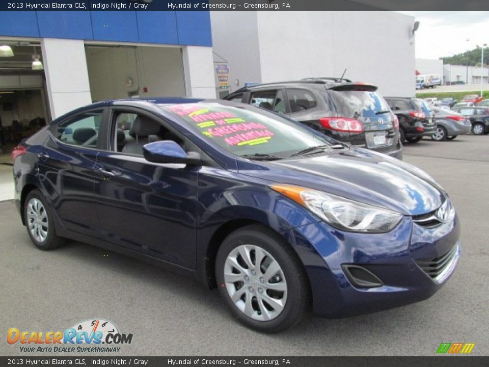 2013 Hyundai Elantra GLS Indigo Night / Gray Photo #3