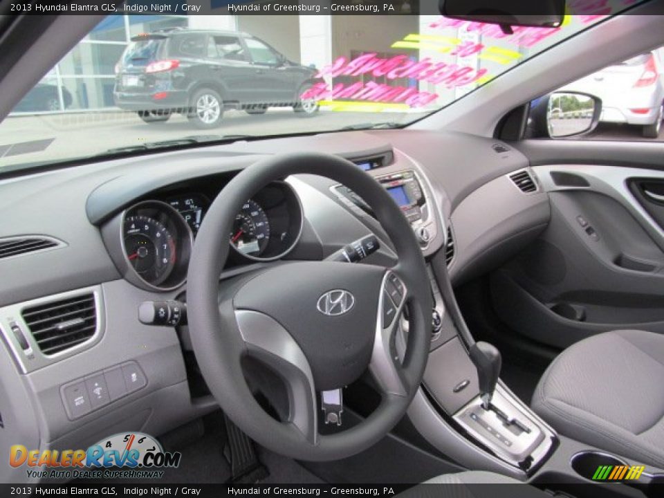 2013 Hyundai Elantra GLS Indigo Night / Gray Photo #7