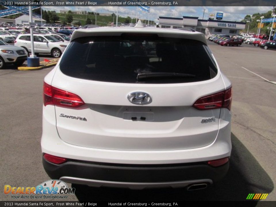 2013 Hyundai Santa Fe Sport Frost White Pearl / Beige Photo #4