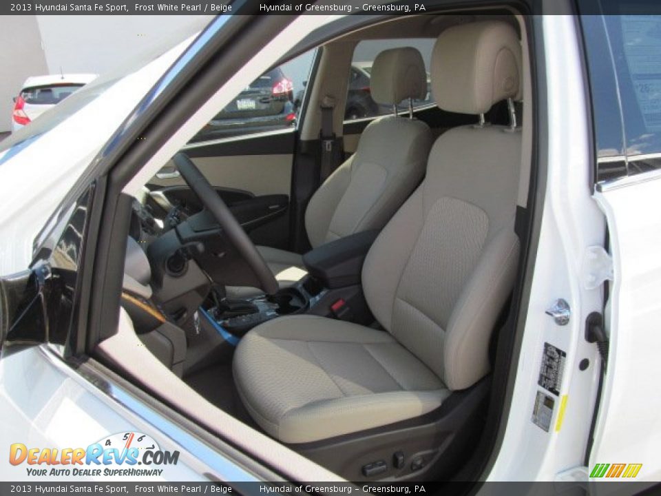 2013 Hyundai Santa Fe Sport Frost White Pearl / Beige Photo #5